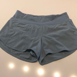 Lululemon speed up short long 4” blue cast